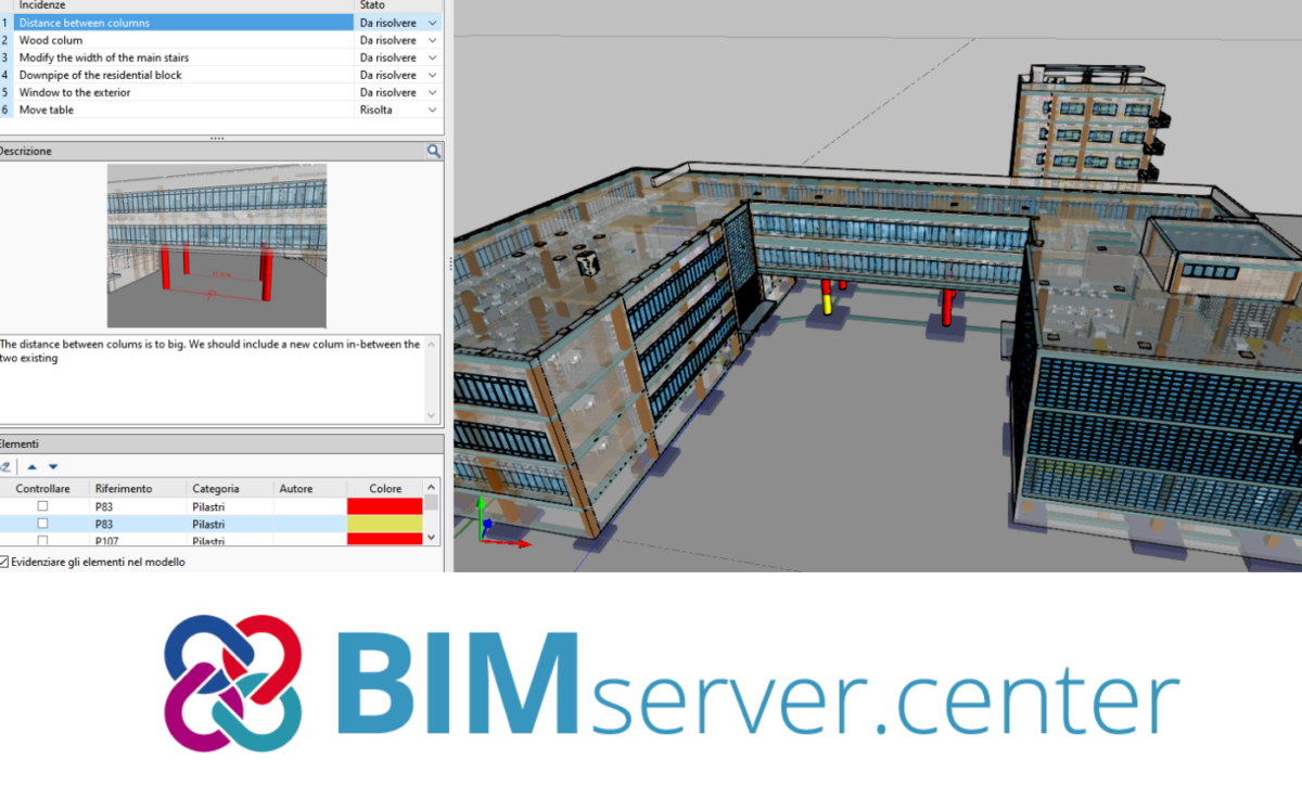 Verifica delle Interferenze (Clash Detection) con software Open BIM Model Checker in locale e in cloud nell’ACDat/CDE